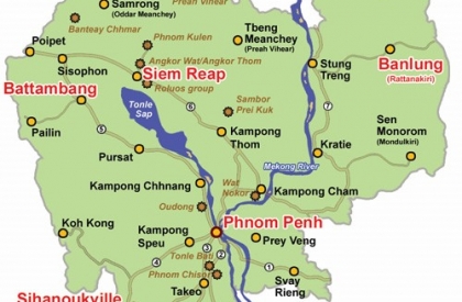 Cambodia Tourist map